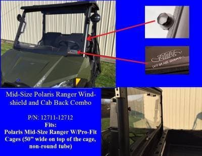 Mid-Size Ranger Windshield & Cab Back Combo 