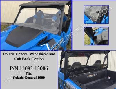 Polaris General Windshield & Cab Back Combo 