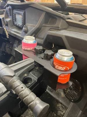 Premium Adjustable Grab Bar Dual Cup Holder for RZR, Talon and the KRX