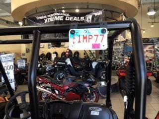 License Plate Strap/Bracket for Street Legal SxS's (buy two for License Plates)